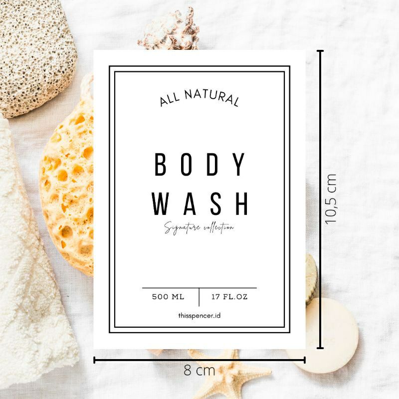 

Sticker Label Sabun Shampoo Body Wash Dish Soap Hand Soap Aesthetic Monochrome White (8.5x 10 cm)