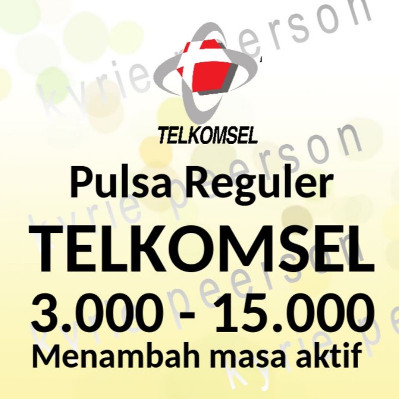 Pulsa Telkomsel 3000 - 15000 menambah masa aktif Pulsa Telkomsel 3k 5k 10k 15k