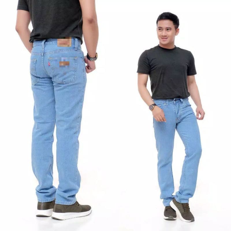 CELANA JEANS PRIA STANDAR PANJANG BISA COD