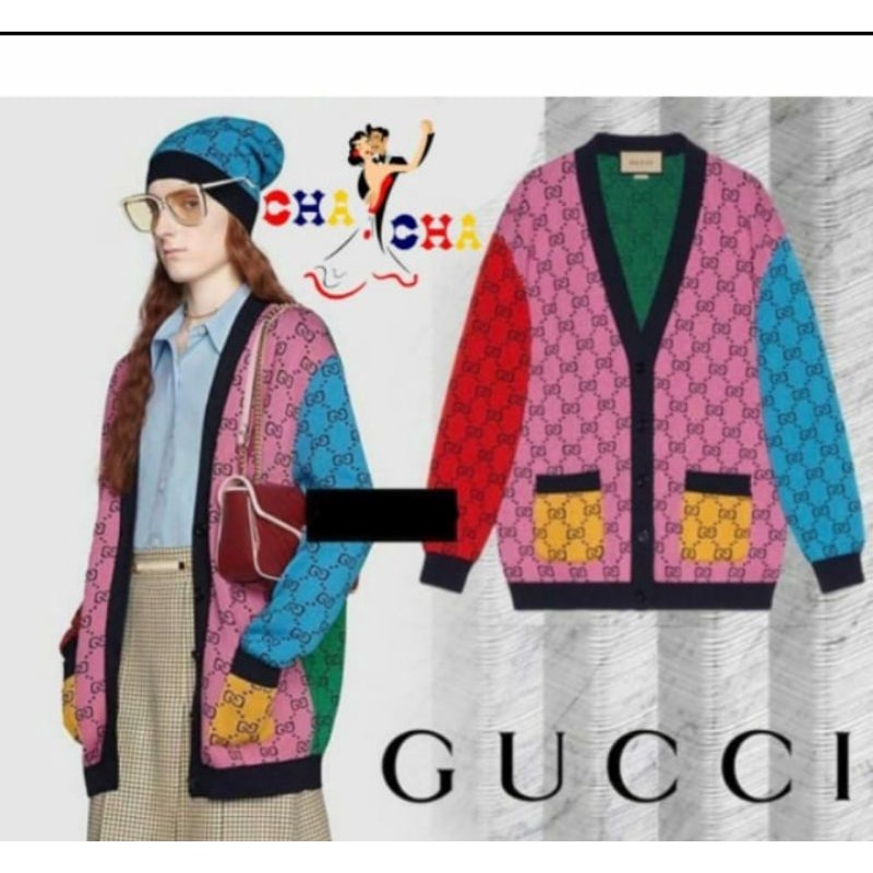 CARDIGAN IMPORT PREMIUM/CARDIGAN RAJUT GUCCI/CARDIGAN RAINBOW