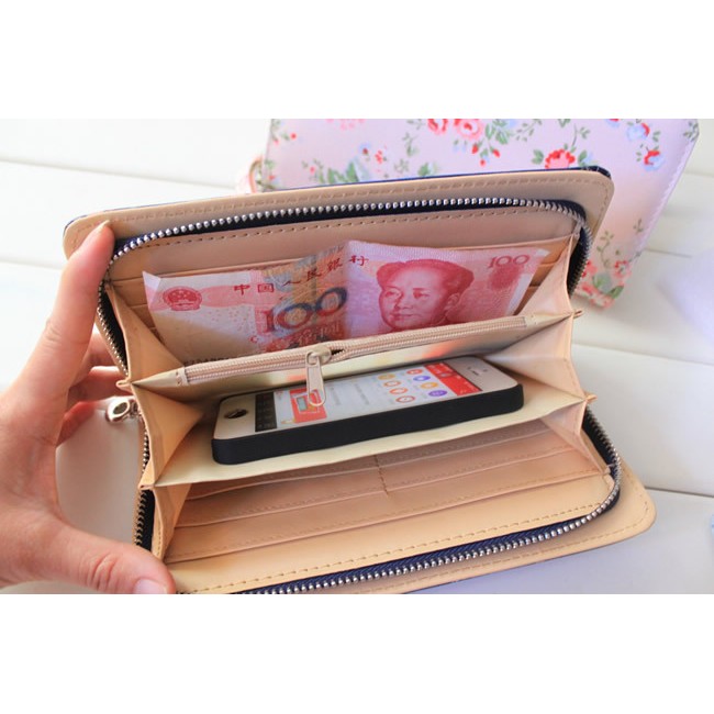 Flower Shabby Chic Long Wallet | Dompet - Sw023