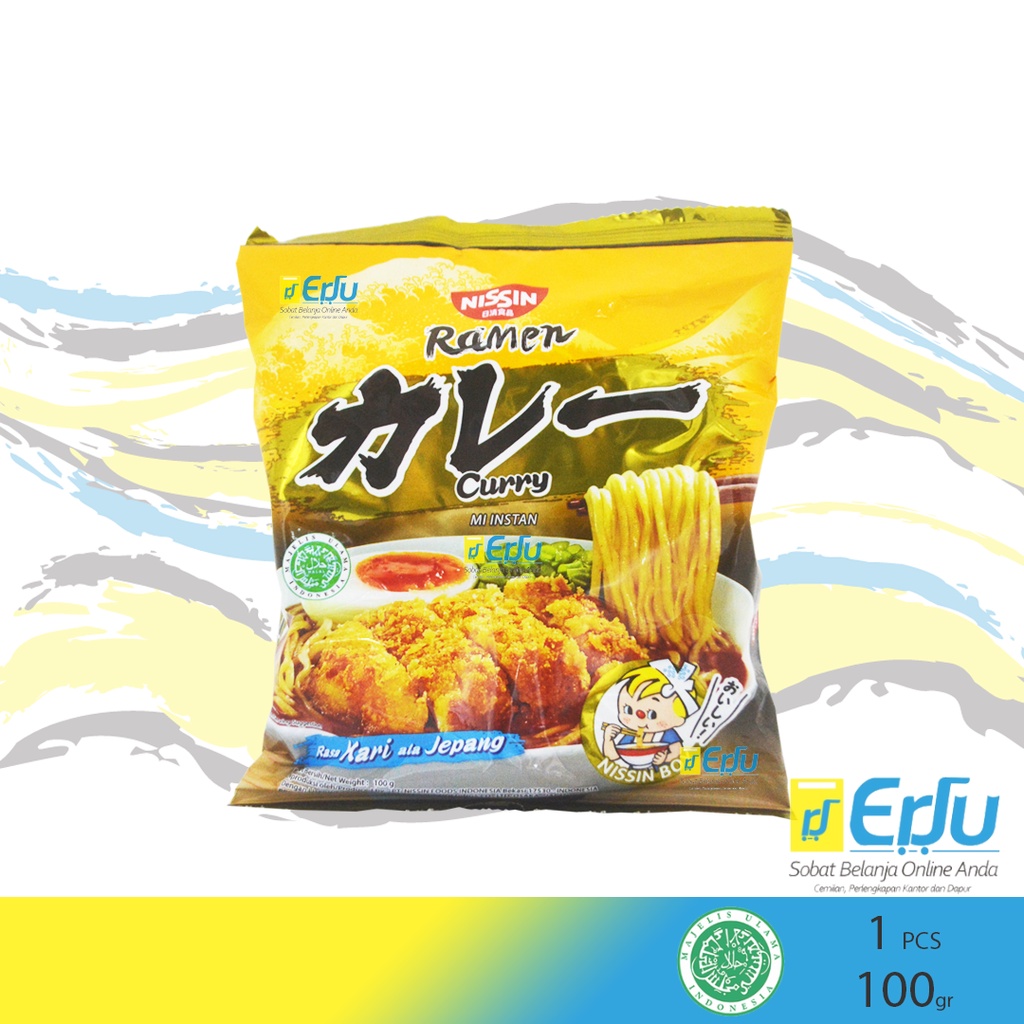 

ECER Nissin Ramen Besar Rasa Kari Ayam Ala Jepang Mie Instan Kuah Halal - 100gr