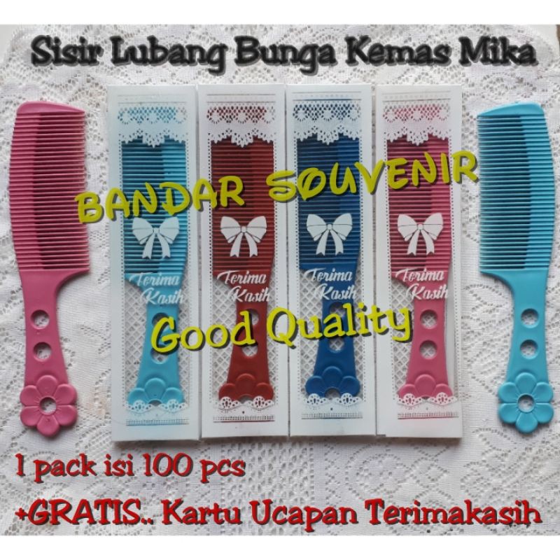 [50pcs] ORI Sisir Besar dan Tebal Souvenir Pernikahan Dikemas Mika