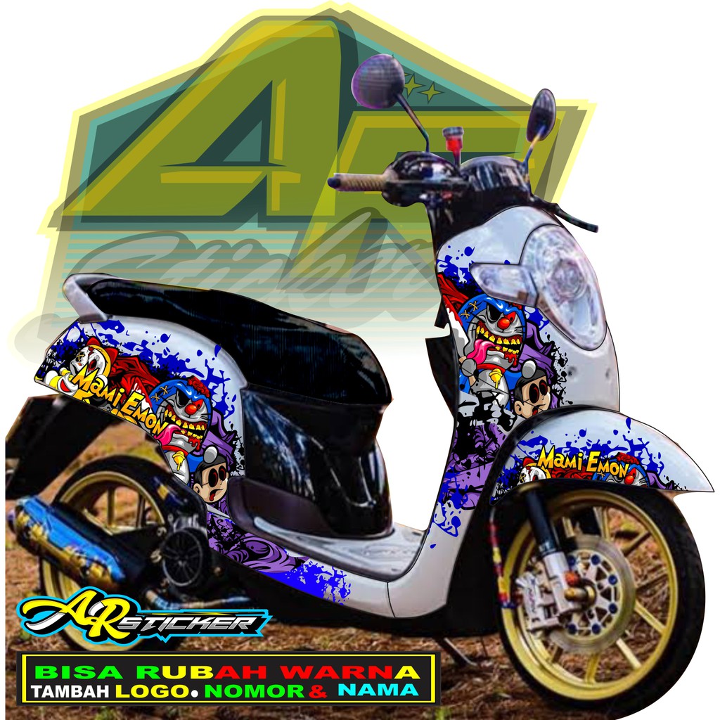 Decal scoopy Decal Scoopy full body Full Blok Decal Scopy Dekal New Fi 2017 2018 2019 2020 DORAEMON