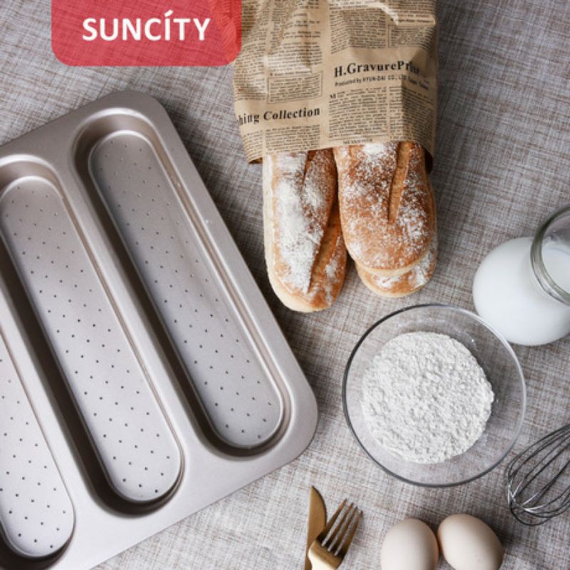 Suncity French Baguette Bake pan / loyang roti / non stick baking pan