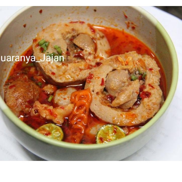 

code8e8Ds--BASO SAPI JUMBO BERANAK ISI DAGING CINCANG SAPI/toping seblak,/kuah pedas chili oil/nikmat/HALAL