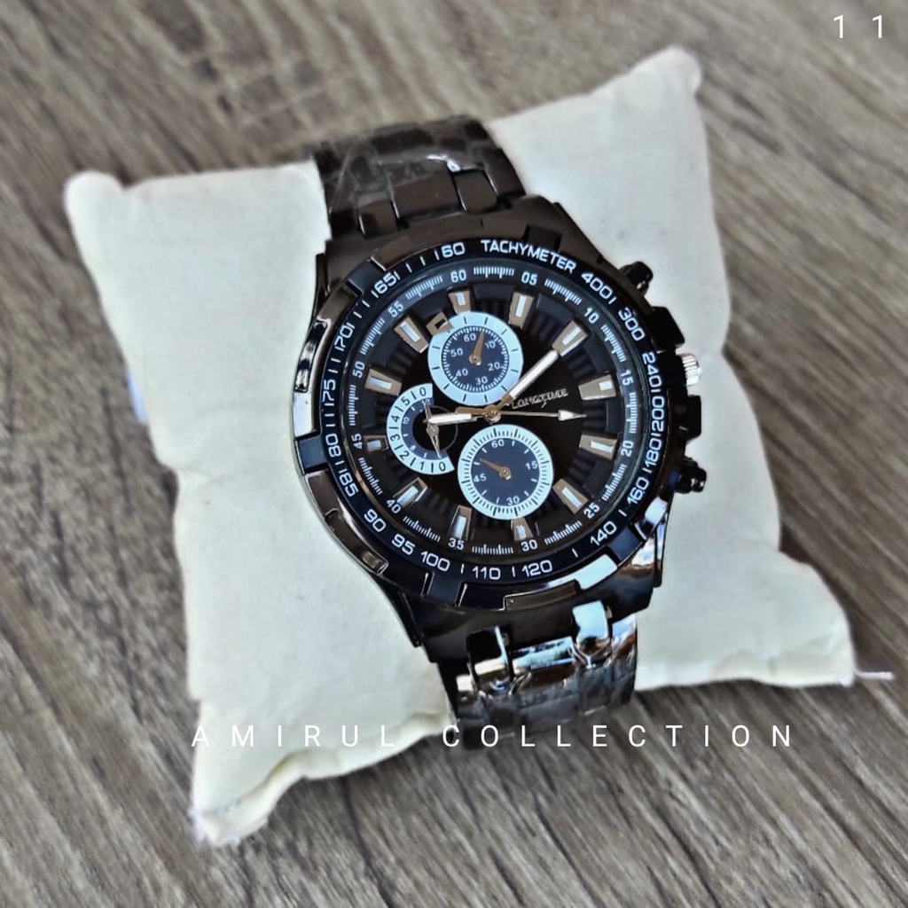 PROMO  JAM TANGAN PRIA RANTAI HITAM TERBARU / JAM TANGAN PRIA TERLARIS RANTAI HITAM