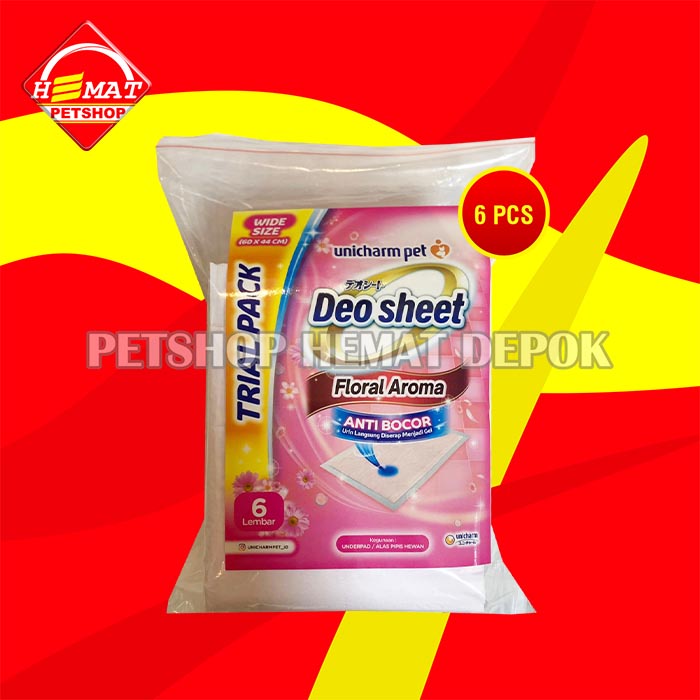 Deo-sheet Alas Pipis Poop anjing Perlak Hewan 6 pcs Repack