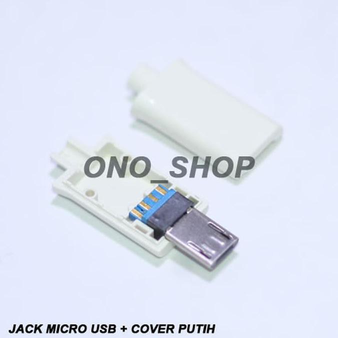 Best Seller Jack Micro Usb + Cover Putih
