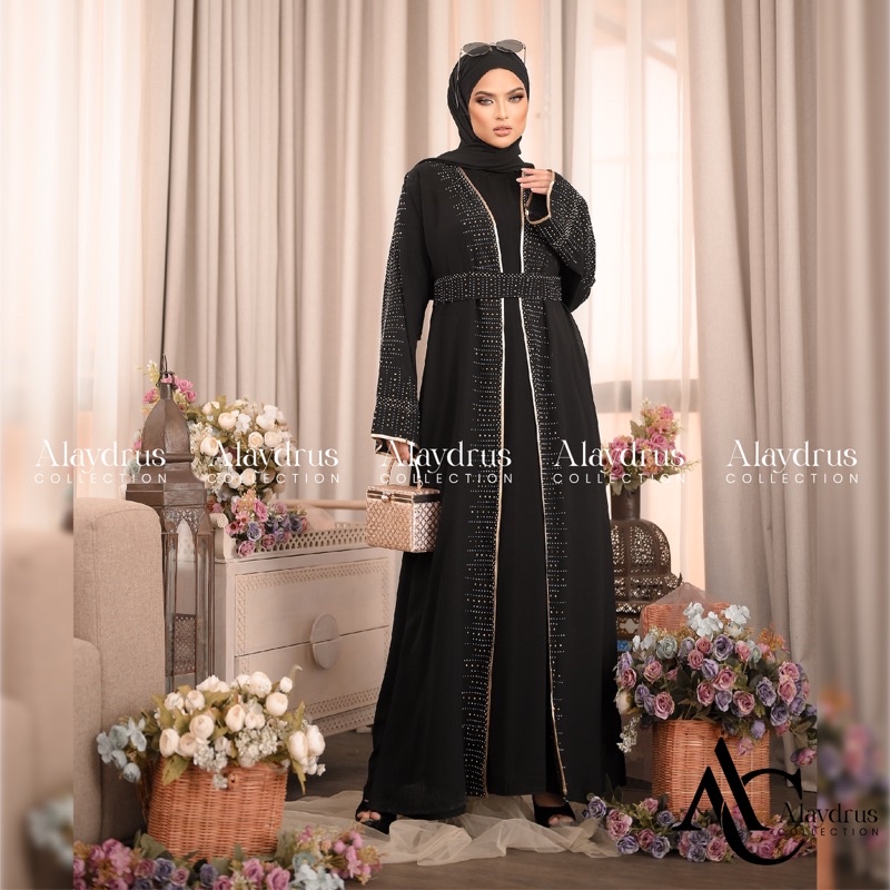 Abaya Gamis Maxi Dress Arab Saudi Bordir Zephy Turki Haji Umroh Dubai Turkey 811