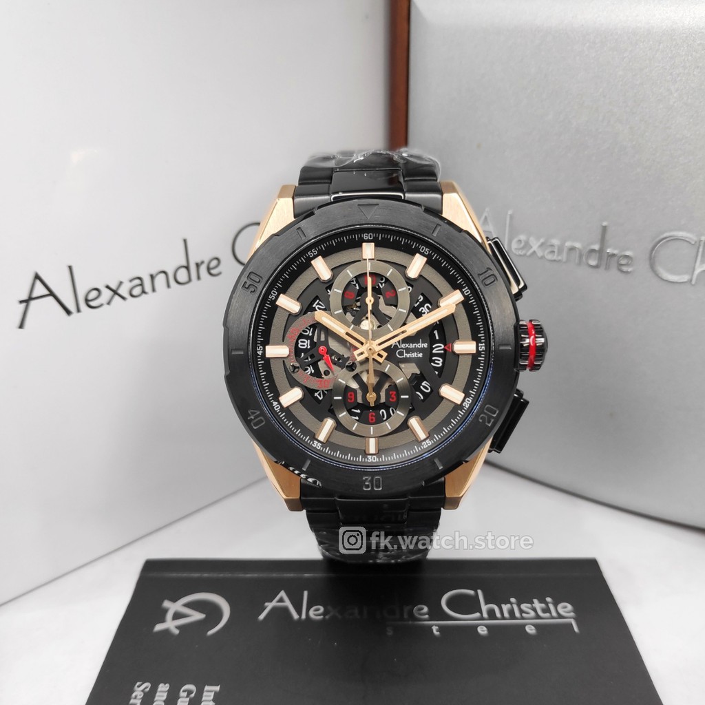 Alexandre Christie AC 6560 MC BBRBA / AC 6560 Chronograph Jam Tangan Pria Original