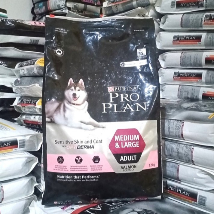 GOJEK pro plan proplan medium large adult dog sensitive skin coat 12kg