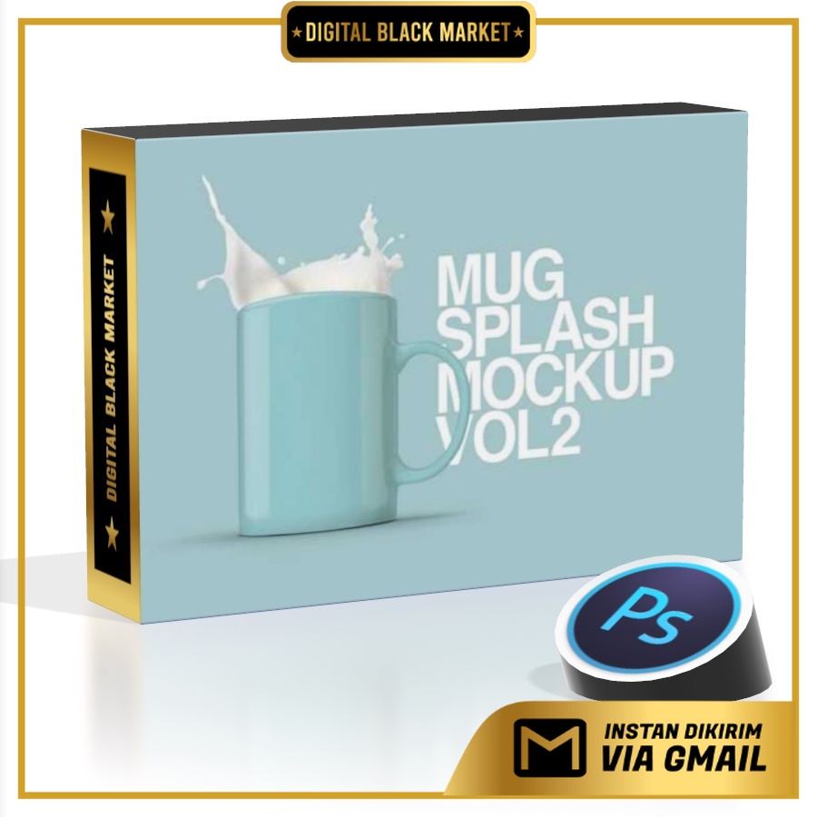 Mug Splash Mockups - Photoshop