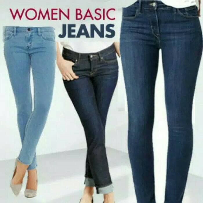 CELANA JEANS WANITA PANT SLIM BAHAN MELAR BASIC LEVIS SOFT JEANS