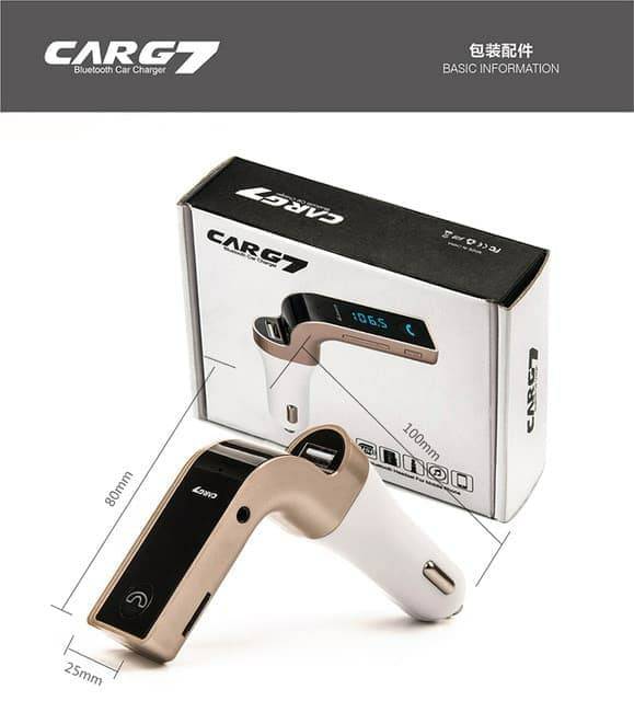 CARG7 Bluetooth Car FM Transmitter Wireless Bluetooth Music Control