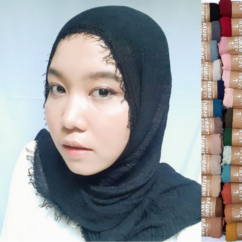 [PART 2] PASHMINA CRINKLE RAWIS KUSUT LAVANYA BY AZARA | 190 x 95 | TERMURAH
