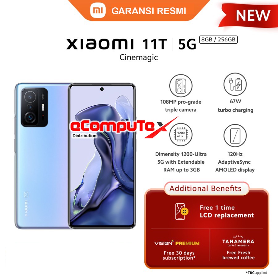 HANDPHONE XIAOMI 11T 5G 8/256 / HP XIAO MI 11 T 5 G 8+256 ORIGINAL GARANSI RESMI