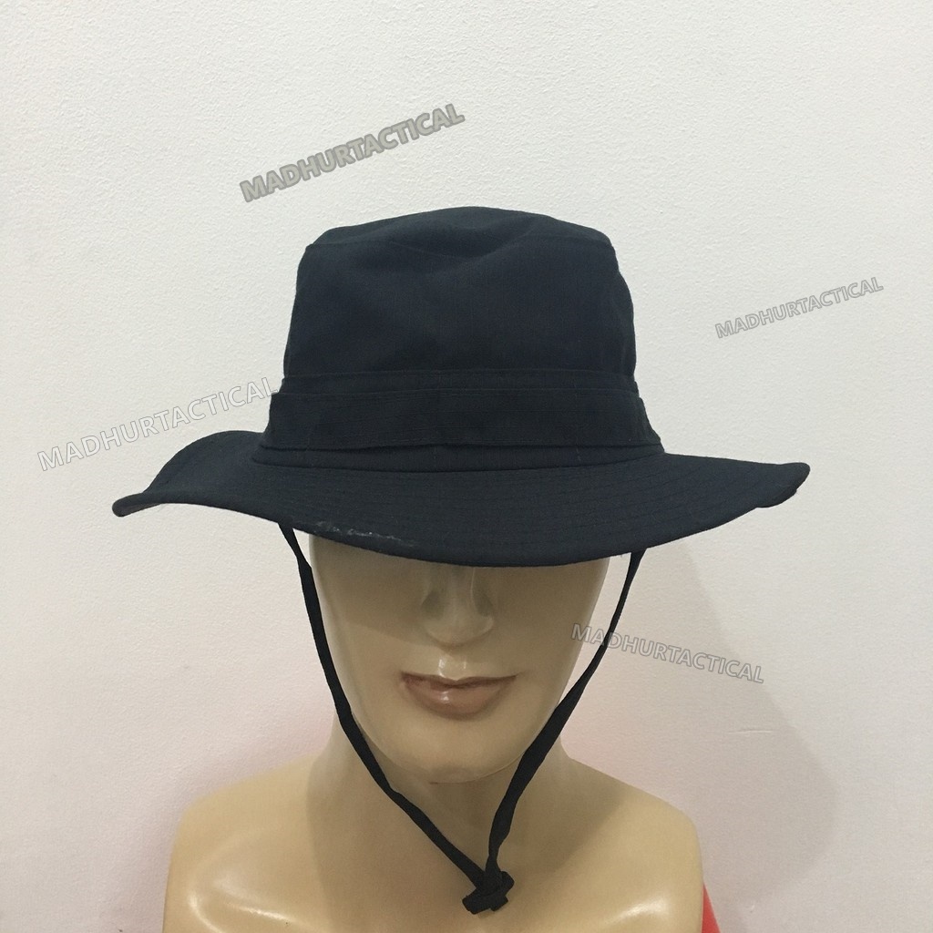 Topi Gunung Hitam Topi Rimba Hitam Tactical