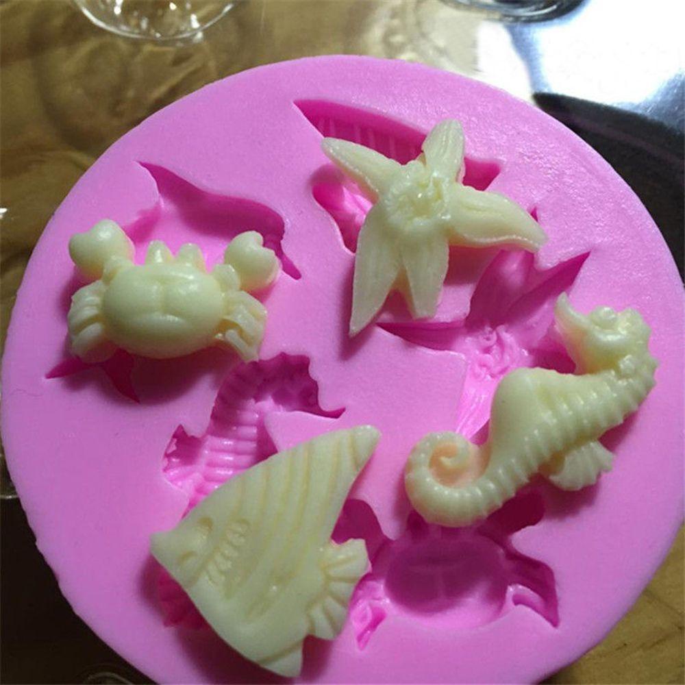 Solighter Cetakan Fondant Silikon Warna Random DIY Coklat Baking Dolphin