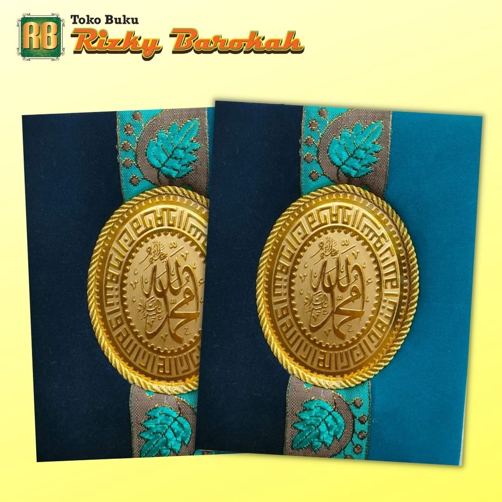 Cover Yasin Bludru Busa 2 Warna Motif Pita, Hard  cover