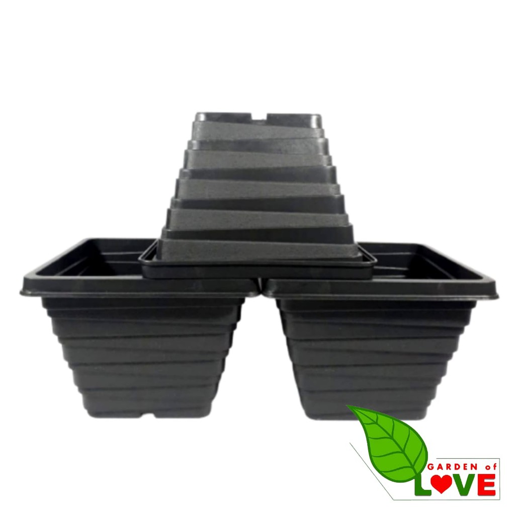 Pot Mozaik 21 Hitam Pot Motif Zig Zag Pot Bunga Plastik Murah Mirip Pot Kenanga 21 Bkn Pot Tawon 21