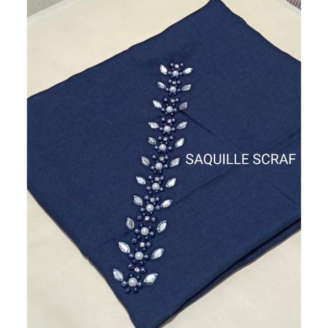 segiempat bella square payet mutiara permata/jilbab segiempat bella square bando payet/hijab bella-NEVY