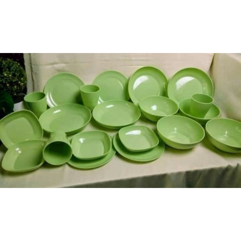 piring plastik tebal rasa melamim anti bau 1set 20pcs