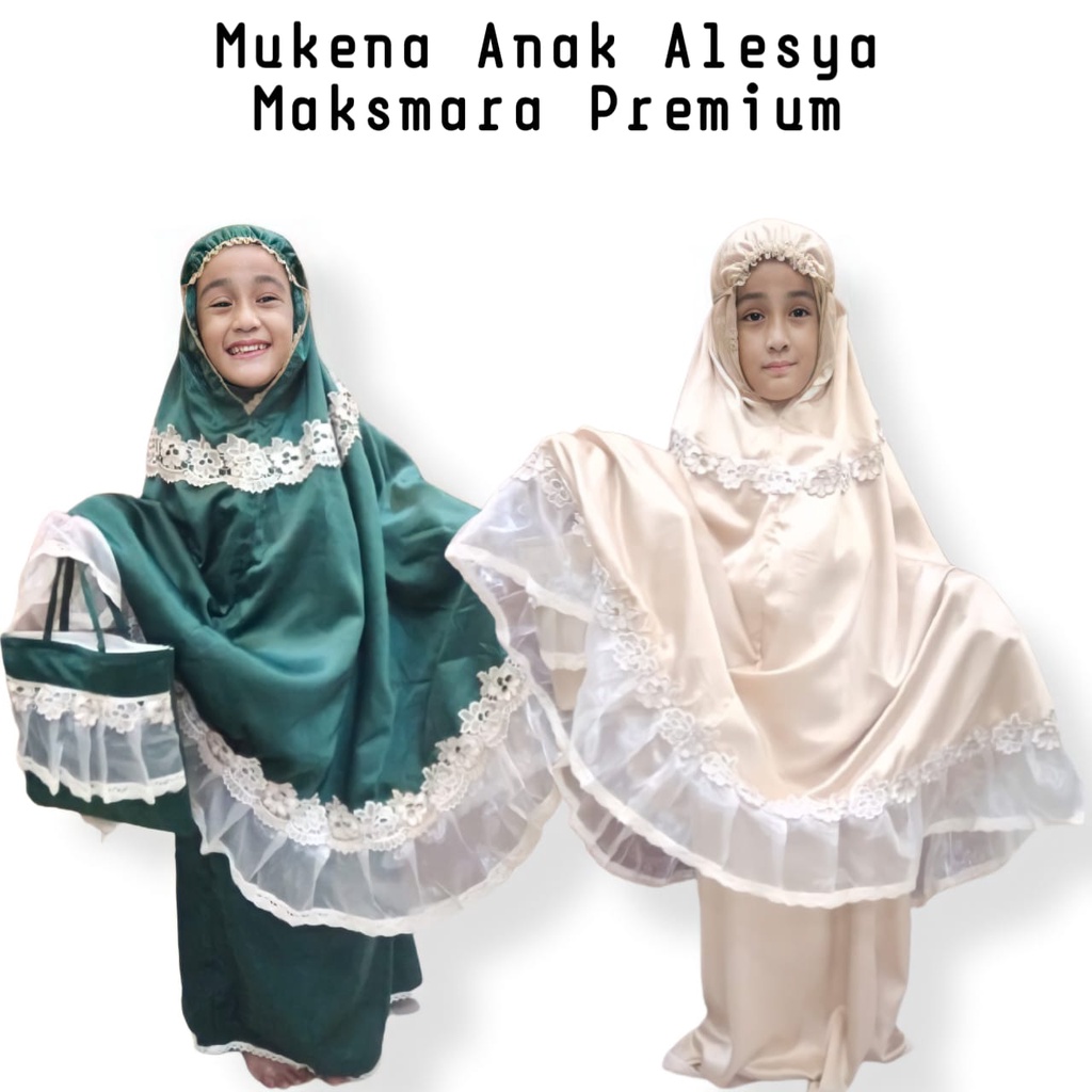 Mukena Anak Renda Alesya Bahan Maksmara Premium/Terlaris/Bisa Bayar di Tempat