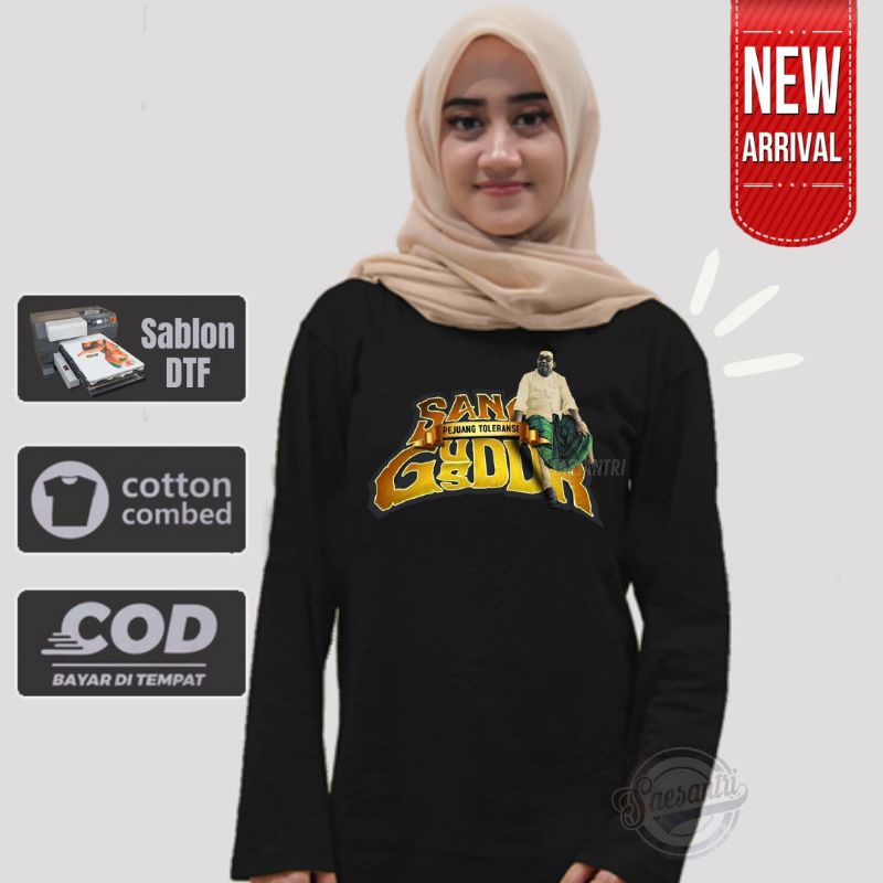Kaos Santri Putri Salafy Lengan panjang Gus Dur
