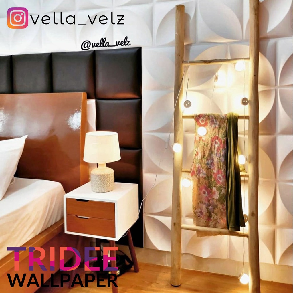 TRIDEE WALLPANEL | WALLPAPER DINDING DEKORASI | WALL PANEL 3D DINDING PVC