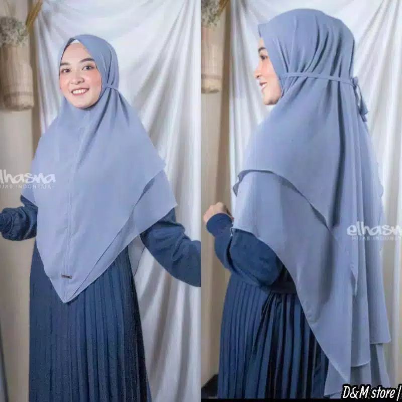 KHIMAR CERUTY  BABYDOLL YUMNA MODEL NON PET TALI BELAKANG HIJAB INSTAN TERBARU  BY ELHASNA