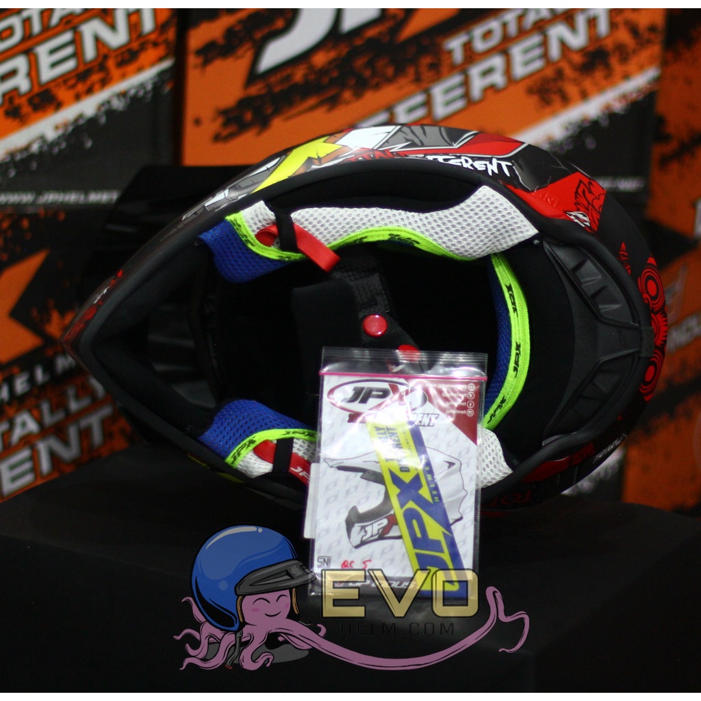 HELM JPX CROSS MOTIF LENGKAP ORIGINAL JPX KLX MOTIF CROSS HELM TRAIL ADVENTURE