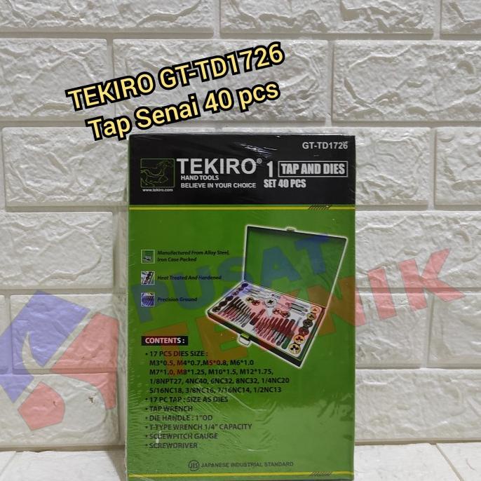 TEKIRO TAP AND DIES SET 40 PCS - ALAT SENAI DAN TAP BAUT TEKIRO 40 PCS