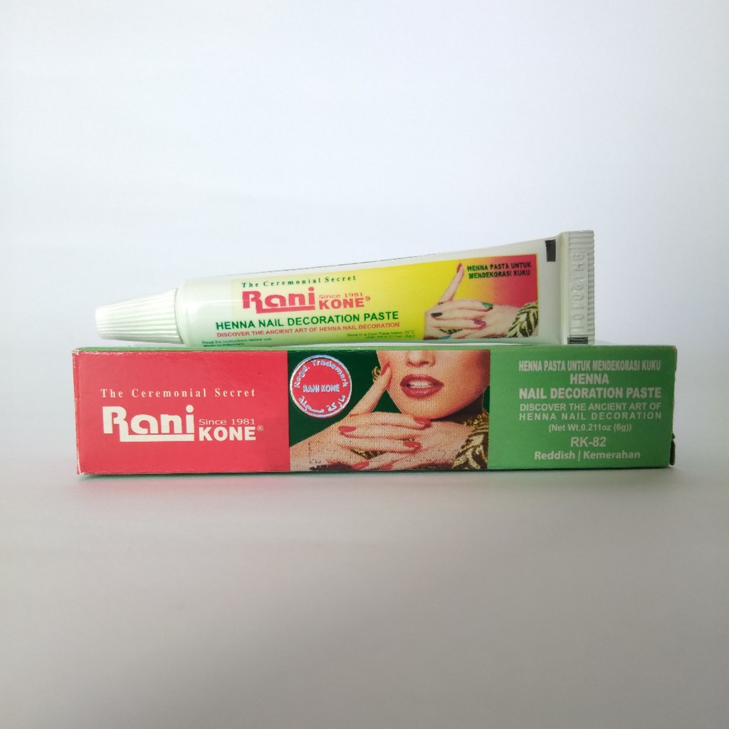 Rani Kone Henna Nail Decoration Paste Reddish Merah RK Rani Kone Henna Nail Decoration Paste Reddish Merah RK