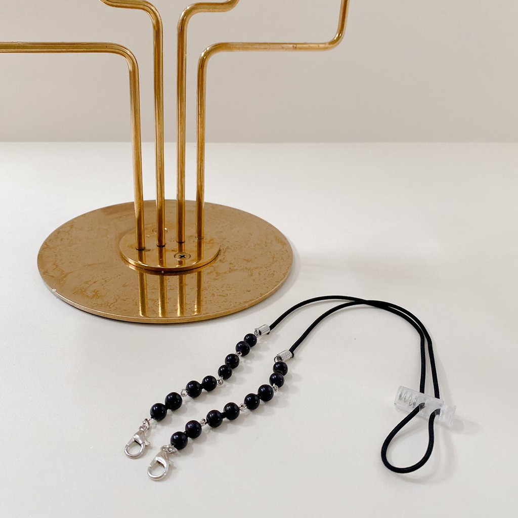 Strap Masker 2in1 Konektor Tali Masker Kalung Hijab Aksesoris Masker Strapmask Mutiara Rantai Korea 