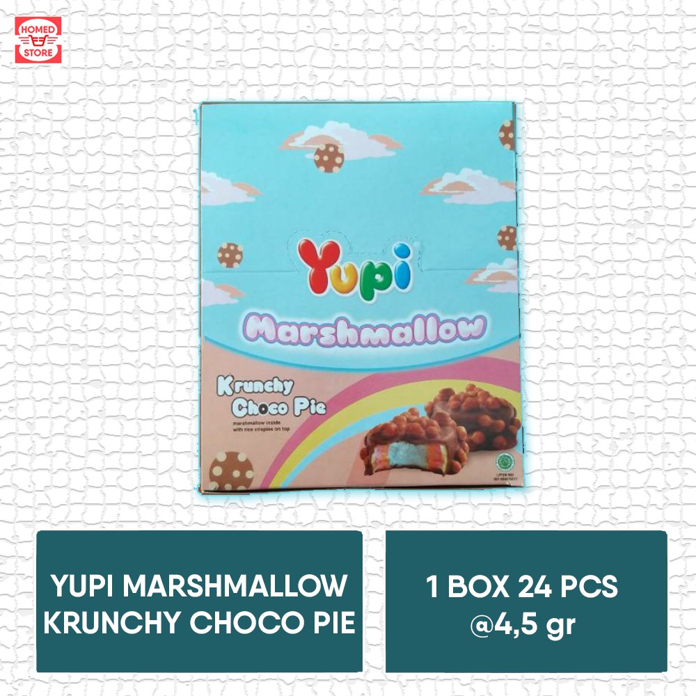 

Yupi Marshmallow Krunchy Choco Pie 1 Box 24 Pcs TERMURAH