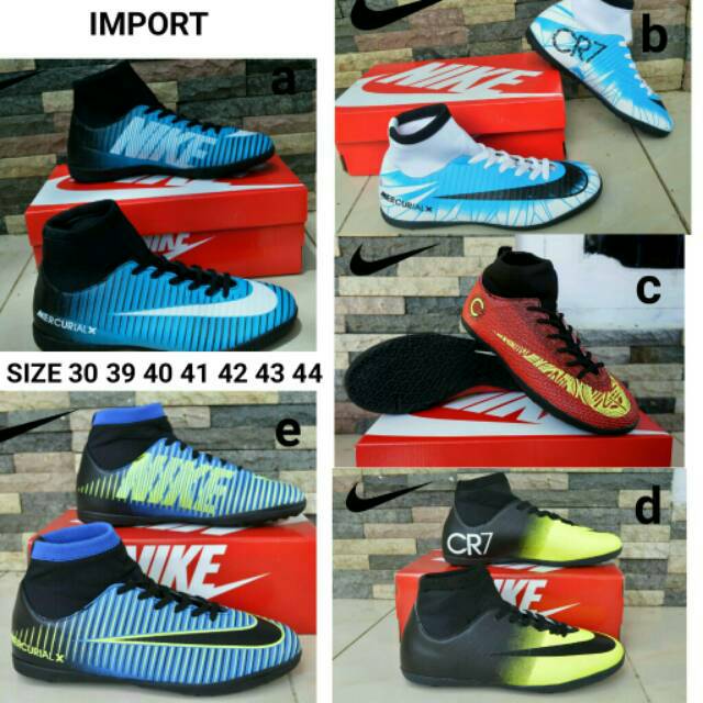 Sepatu futsal nike boots terbaru cr7 mercurial tiempo 