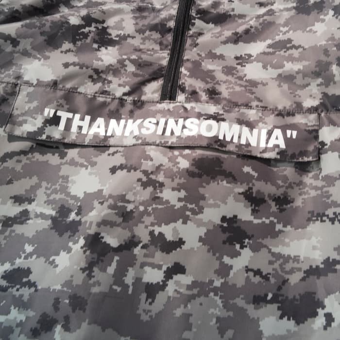 NEW KT THANKSINSOMNIA PARACHUTE JACKET | KITE CAMO - GREY, S