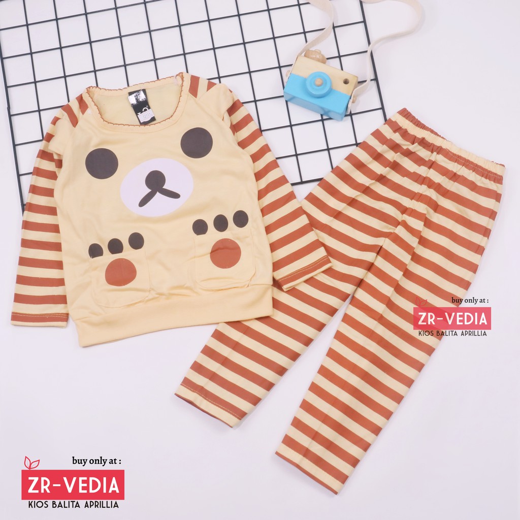 Piyama Animal uk 1-10 Tahun / Kaos Tidur Karakter EXPORT QUALITY Baju Anak Laki Kids Celana Panjang