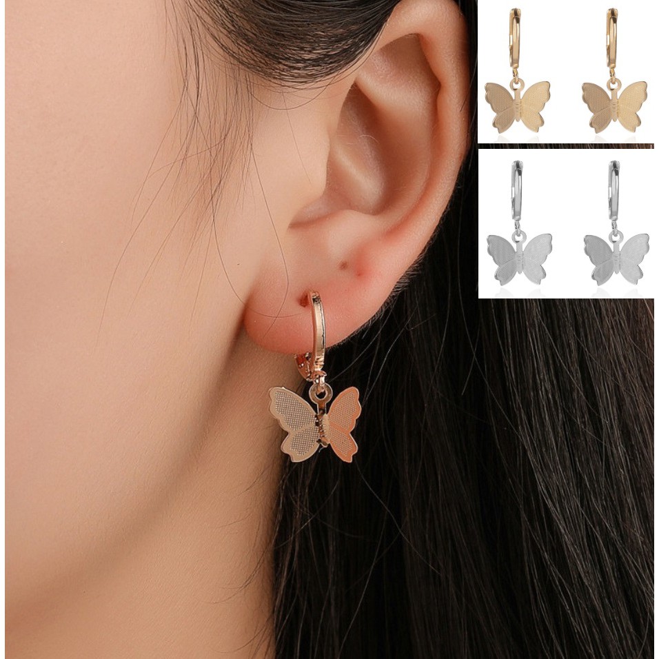 Kalung Rantai Wanita Liontin FIVE BUTTERFLY Gaya Korea Fashion Women Necklace Titanium Alloy