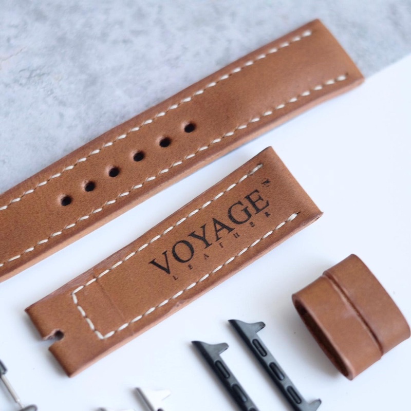 [KULIT SAPI ASLI] TALI JAM TANGAN leather voyage strap s3 22mm apple watch iwatch 4 5 iwo 44mm 40mm