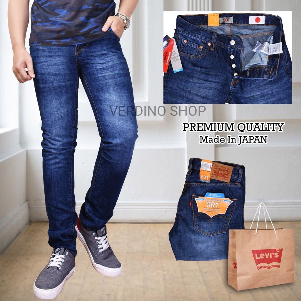 Celana panjang pria Levis 501 made in japan