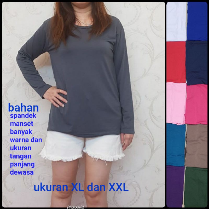 tokoabelgrosir spandex manset  tgn pjg XL putih