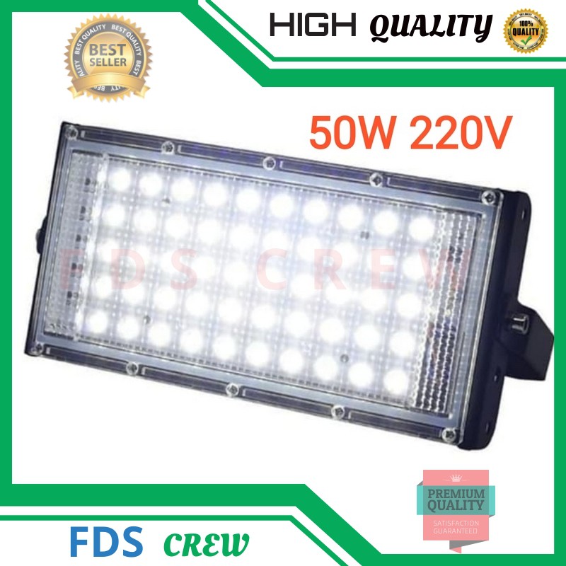  LAMPU  SOROT  50 WATT Flood Light 4500 Lumens  SMD Cool White 