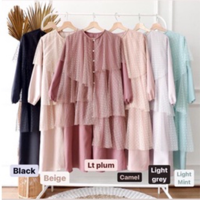tunik tutu tile sheila | halwa tunik | setchel | dotty | tunik bridesmaid|tunik kembaran