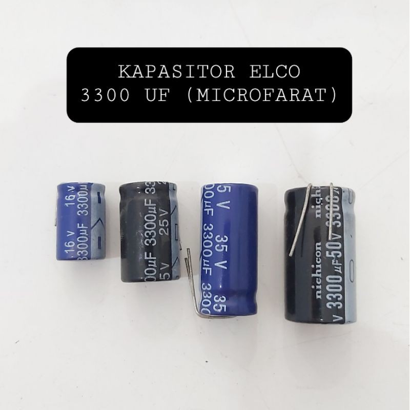 KAPASITOR ELCO 3300 UF 16V 25V 35V 50V