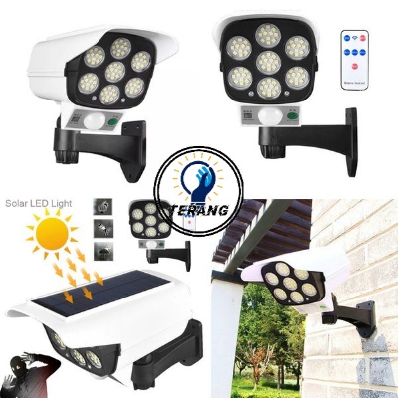lampu solar 77 LED waterproof solar motoin sensor light outdoor lampu solar led