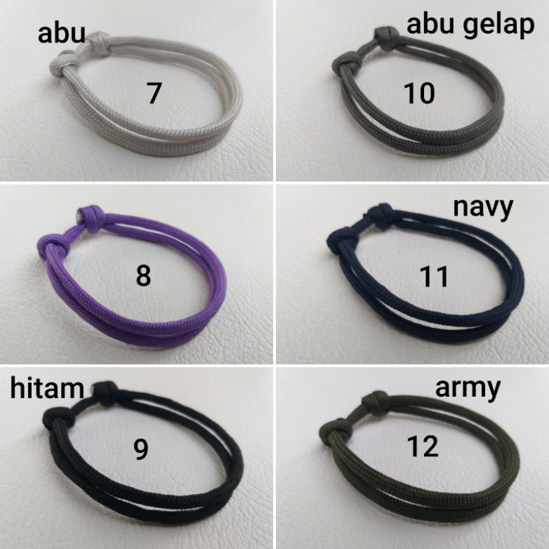 Gelang Paracord 550 4mm bukan prusik