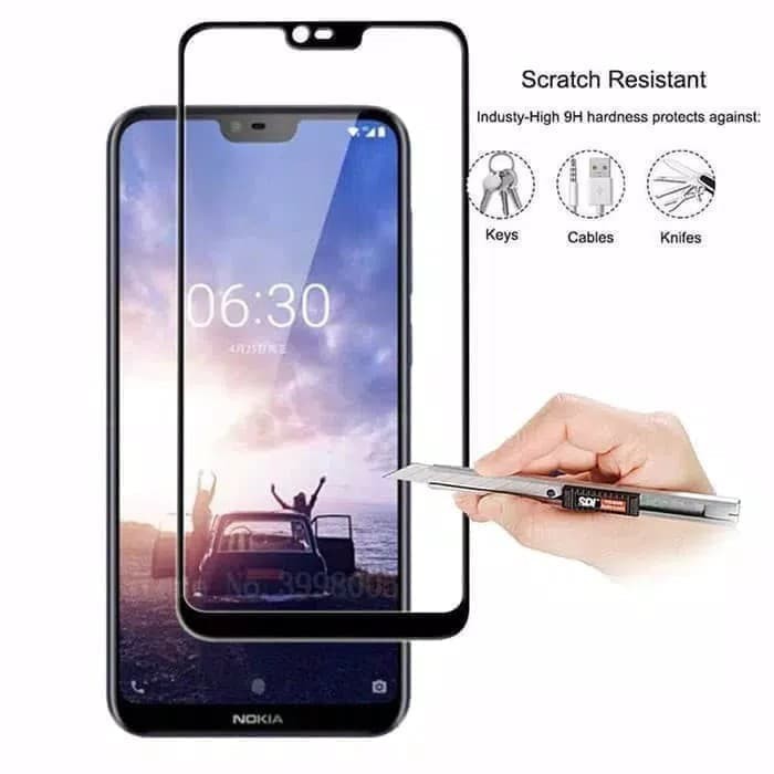 Oppo Realme 3 Tempered Glass 5D Full Cover Full Lem