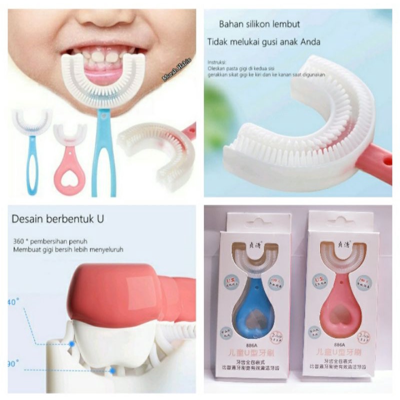 Sikat gigi Silicone anak U Shape